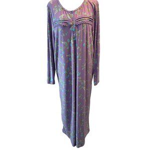 Adonna Lavender Sleepwear Long Sleeves For Women Size Large